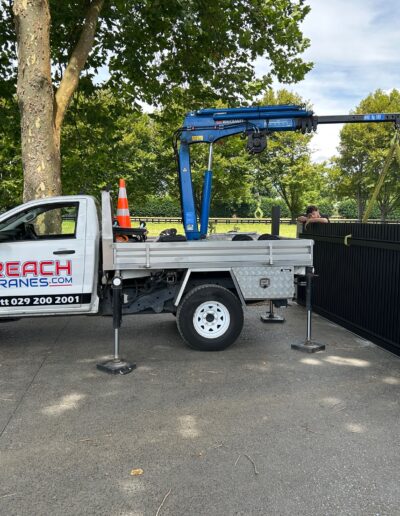 Reach Cranes mini crane hiab hire service
